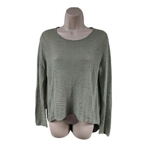Eileen Fisher Sheer Hemp Blend Hi/Lo Top Sz S
